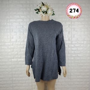 gray medium 2 slit loose sweater ( 5 for $20 )
